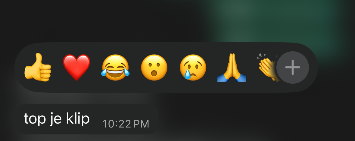Client message: top je klip